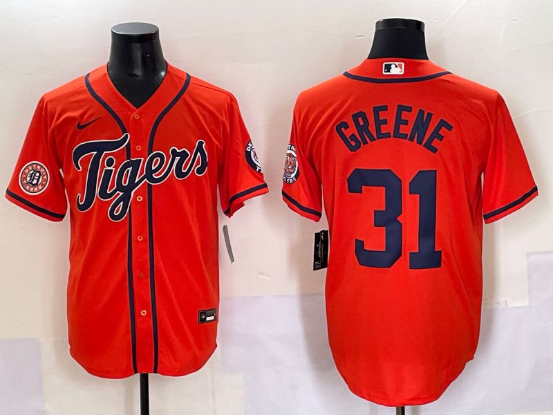 Men 2025 Detroit Tigers #31 Greene Orange Game Nike MLB Jersey style 5